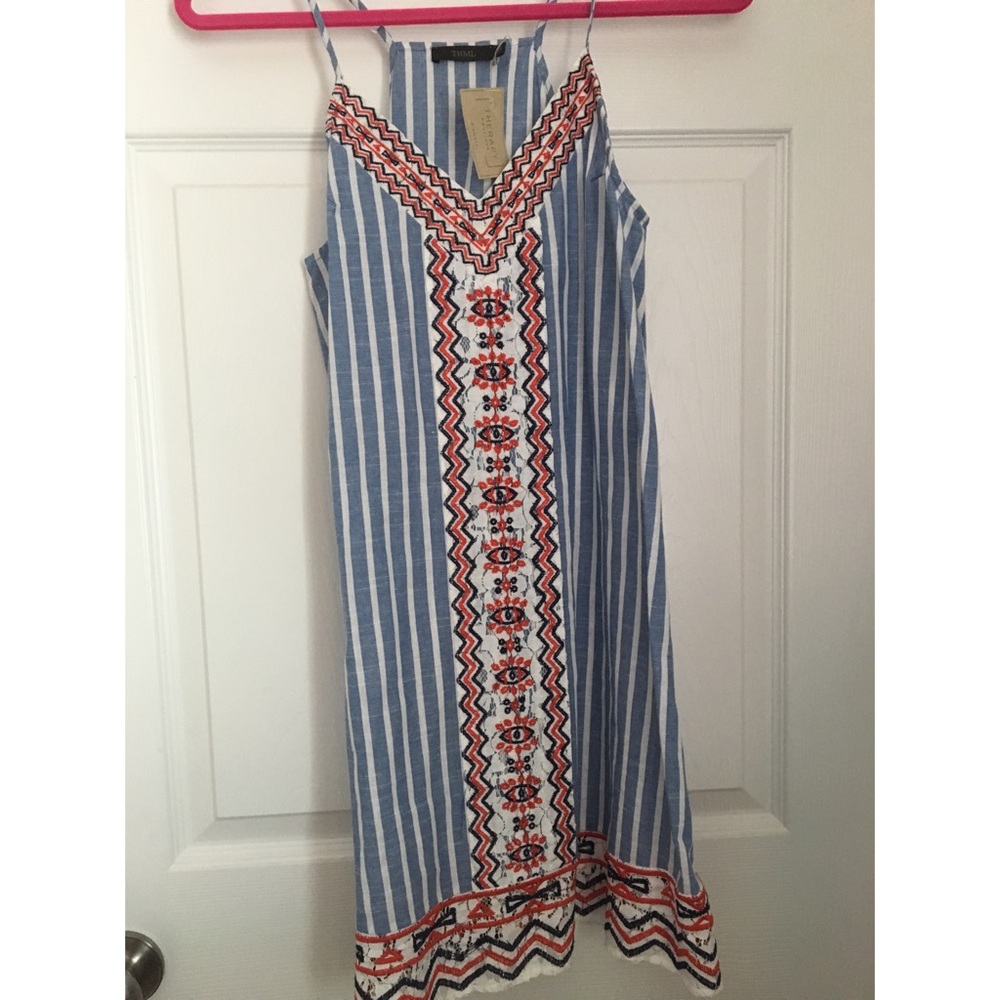 THML orange and blue dress